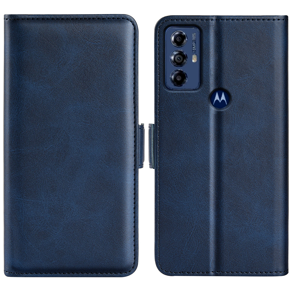 For Motorola Moto G Play (2023) 4G Calf Texture Phone Case PU Leather Dual Magnetic Clasp Foldable Stand Wallet Cell Phone Cover For Motorola Moto G Play (2023) 4G Calf Texture Phone Case PU Leather Dual Magnetic Clasp Foldable Stand Wallet Cell Phone Cover